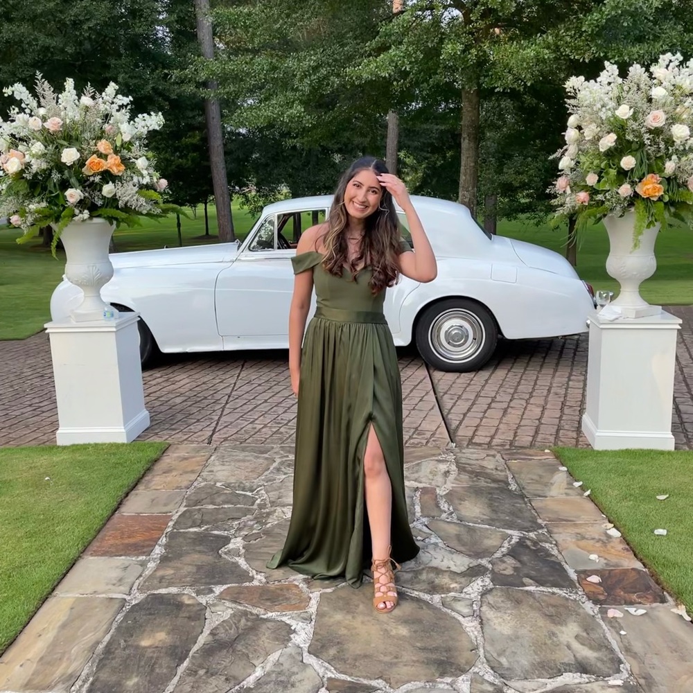 Emerald green bridesmaids dress